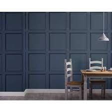 Modern Wood Panel Wallpaper Navy Blue Holden 12980