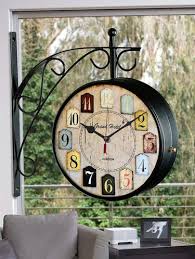 Vintage Double Sided Station Wall Clock