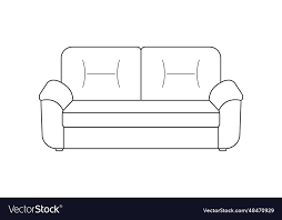 Sofa Line Icon Furniture Outline Symbol