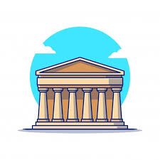 Parthenon Cartoon Icon Ilration