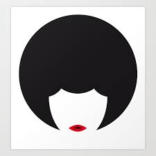 Afro Woman Icon Art Print By Diana