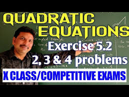 Quadratic Equations Exercise 5 2 2 3