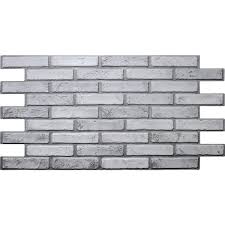Grey Faux Brick Pvc Wall Panel