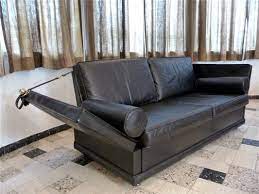 Knole Two Seater Leather Sofa 1960s