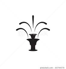 Fountain Icon Logo Design Template