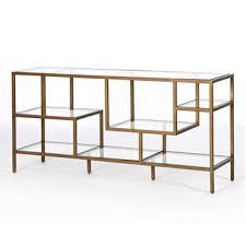 Console Helena Glass Metal Gold 60w 16d 28h