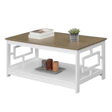 Convenience Concepts Town Square Coffee Table With Shelf White