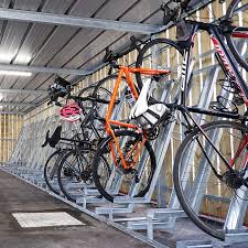 Semi Vertical Bike Racks High Density