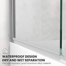 31 X55 Bathtub Screen Framless Shower Door Tempered Glass Shower Panel