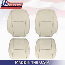 2x Bottom Leather Seat Covers Light Tan