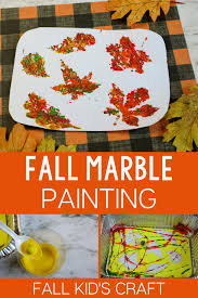 Fall Theme Marble Painting Preschool