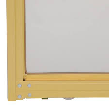 Contractors Wardrobe 48 In X 81 In Silhouette 5 Lite Satin Gold Aluminum Frame Mystique Glass Interior Sliding Closet Door Satin Gold Finish