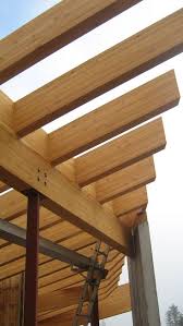 structure steel to glulam home