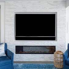 Stone Fireplace With Inset Tv Design Ideas