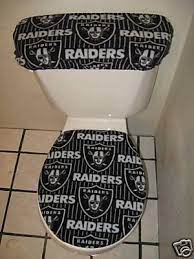 Oakland Raiders Stripped Toilet Seat