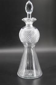 Cut Glass Decanter Thistle Style 33 5cm