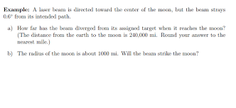 solved example a laser beam is