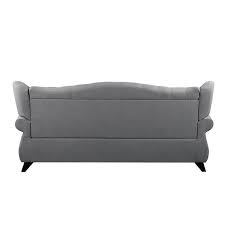 Acme Hannes Sofa 2 Pillows Gray Fabric