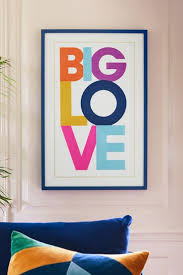 Big Love Embroidered Framed Wall Art