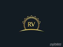 Letter Rv Logo Luxury Rv Logo Icon