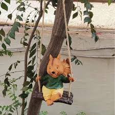 The Decorshed Resin Garden Swinging Boy