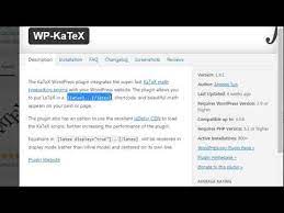Wordpress Plugin For Latex
