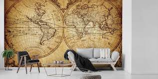World Map Wallpaper Wall Murals