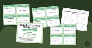 Exponents Task Cards