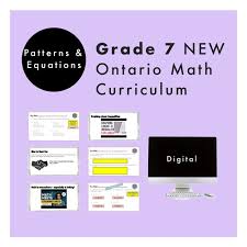 Ontario Math Patterns Equations