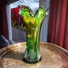 Carnival Glass Flower Vase Diamond