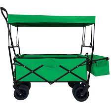 3 5 Cu Ft Steel Outdoor Garden Cart Park Utility Kids Wagon Portable Beach Trolley Cart Camping Folding In Green