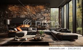 Cozy Interior In Modern Luxury Chalet