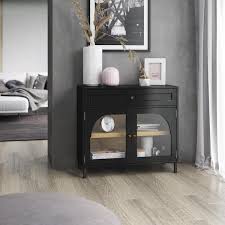 Twin Star Home Black Accent Cabinet