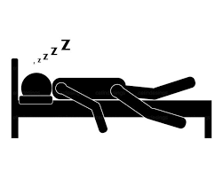 Human Figure Sleeping In Bed Svg Png