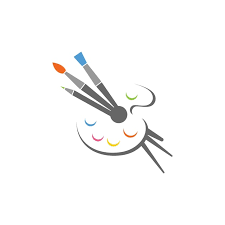 Painting Palette Icon Logo Design
