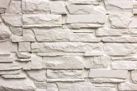 Close Up Of White Solid Limestone Wall