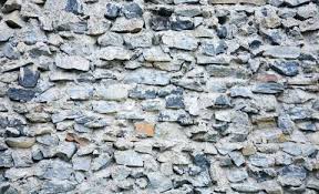 Ancient Grunge Rough Stone Wall Stock