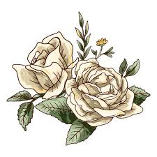 Realistic Roses Flowers Icon Png Design