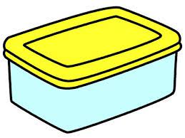 Tupperware Container Icon With Yellow Lid