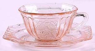 Mayfair Open Rose Pink Depression Glass