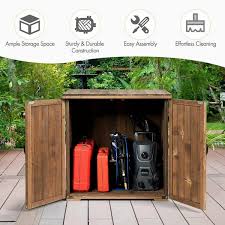 Outdoor Wooden Storage Shed Cabinet