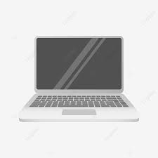 Laptop Vector Icon In Grayscale Color