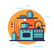 Vector Icon Of A Kitchen Flat Design