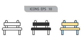 Park Bench Icon Vector Art Icons And