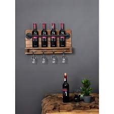 Industrial Wine Rack Wall Mounted With