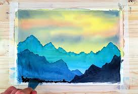 Watercolor Mountains How To Paint