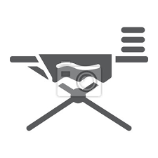 Ironing Board Glyph Icon Laundry And