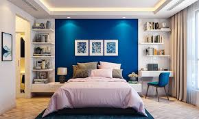 Blue Two Colour Combination For Bedroom