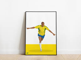 Rivaldo Brazil Icon Football Poster