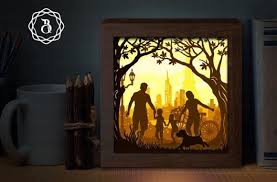 Family Shadow Box Graphic By Bich Paper